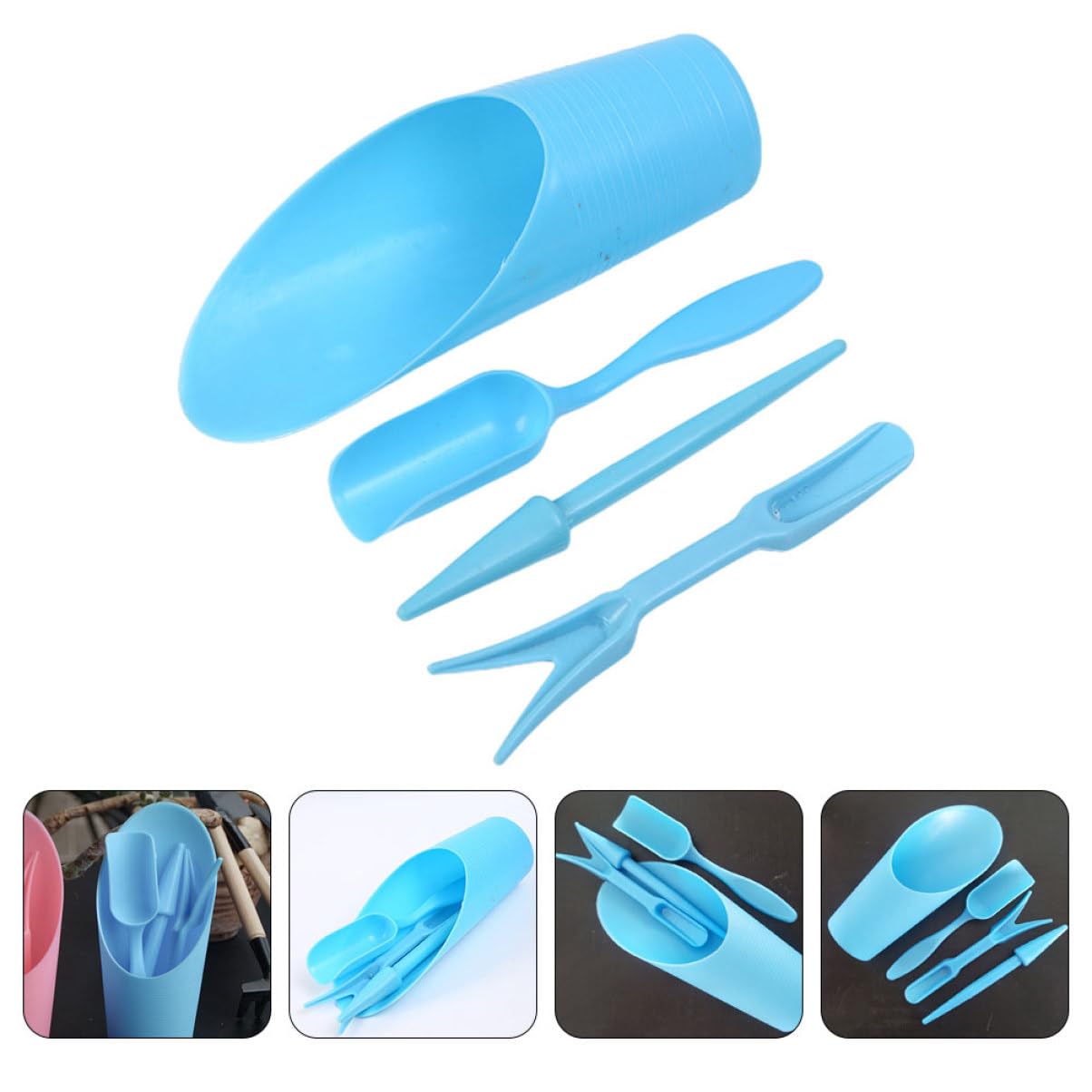 Gardening Tools Gifts - 4 sztuk/zestaw, plastikowe trwałe wiadro łopata