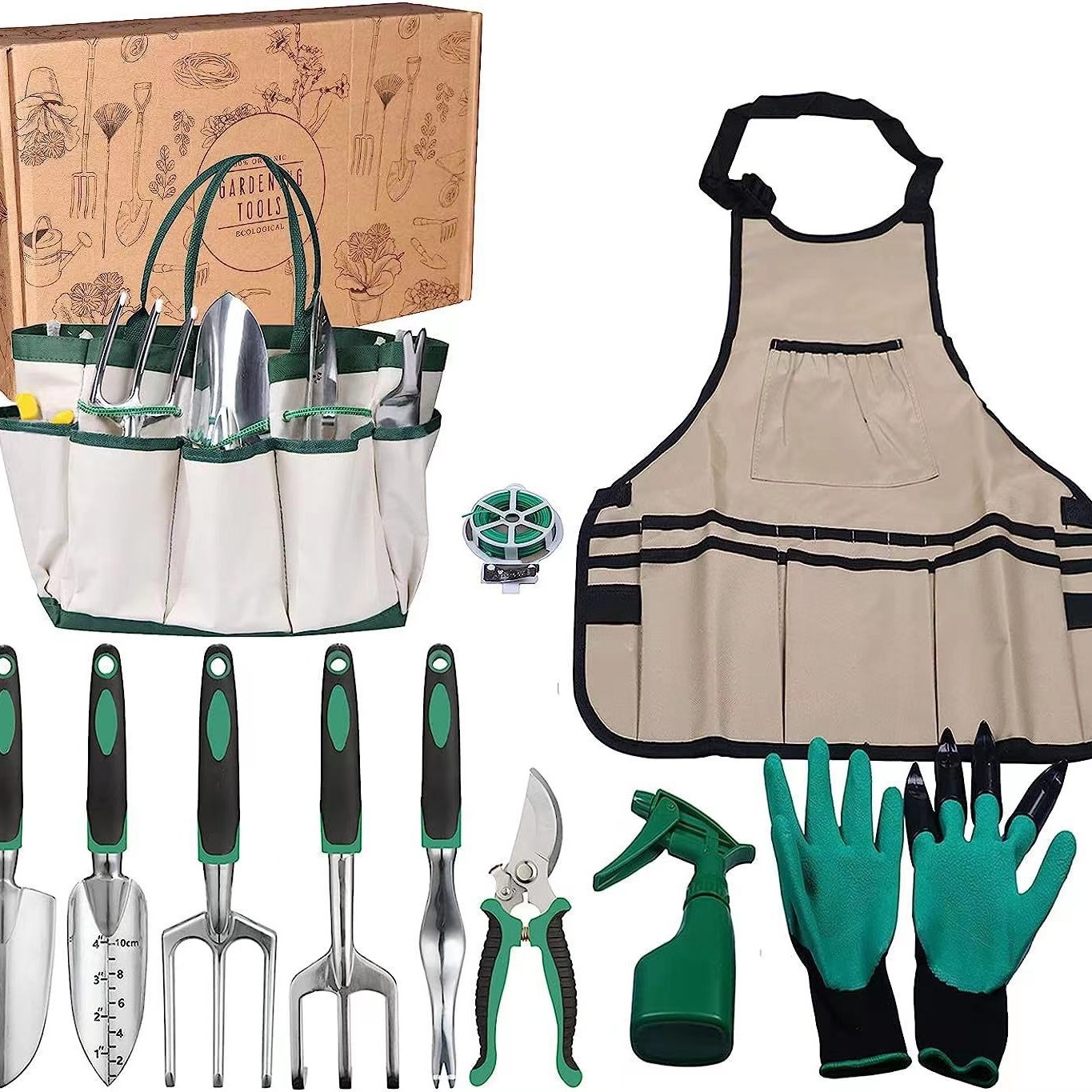 Gardening Tools Gifts - 11-częściowy zestaw narzędzi ogrodowych ze stopu