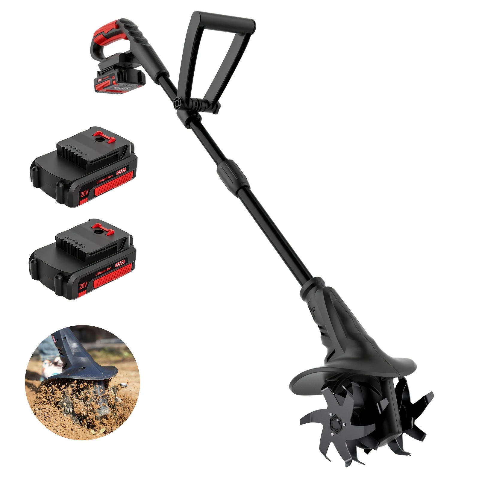 Gardening Tools Brands - MZK 20V Bezprzewodowy Kultywator z Stalowymi